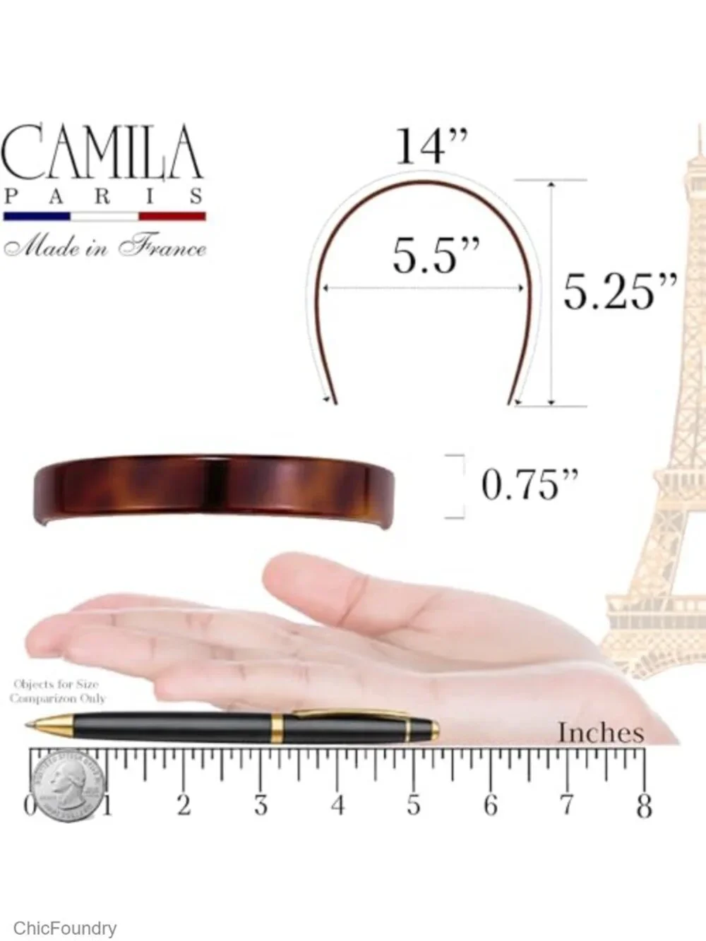 Vintage Tortoise Shell Headband for Women, Flexible Non-Slip Hairband,